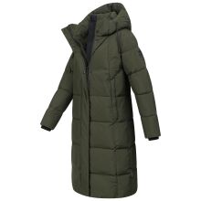 Marikoo Tabiaa Damen Winter Steppmantel Dark Olive Größe L - Gr. 40