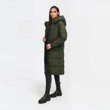 Marikoo Tabiaa Damen Winter Steppmantel Dark Olive Größe XXL - Gr. 44