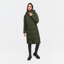 Marikoo Tabiaa Damen Winter Steppmantel Dark Olive Größe XXL - Gr. 44