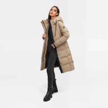 Marikoo Tabiaa Damen Winter Steppmantel Taupe Grey Größe XXL - Gr. 44