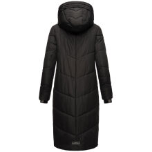 Marikoo Nadaree lange Damen Winter Steppjacke Schwarz Größe XXXXL - Gr. 48