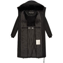 Marikoo Nadaree lange Damen Winter Steppjacke Schwarz Größe XXXXL - Gr. 48