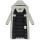 Marikoo Nadeshikoo Damen lange Winter Steppjacke Pebble Grey Größe XS - Gr. 34