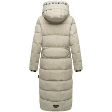 Marikoo Nadeshikoo Damen lange Winter Steppjacke Pebble Grey Größe S - Gr. 36