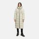 Marikoo Nadeshikoo Damen lange Winter Steppjacke Pebble Grey Größe M - Gr. 38