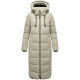 Marikoo Nadeshikoo Damen lange Winter Steppjacke Pebble Grey Größe M - Gr. 38