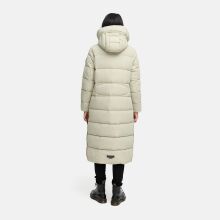 Marikoo Nadeshikoo Damen lange Winter Steppjacke Pebble Grey Größe XL - Gr. 42