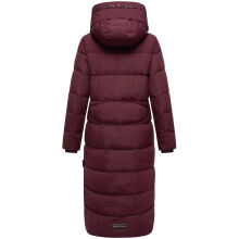 Marikoo Nadeshikoo Damen lange Winter Steppjacke Wine Größe XL - Gr. 42