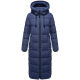Marikoo Nadeshikoo Damen lange Winter Steppjacke Blue Violet Größe XS - Gr. 34