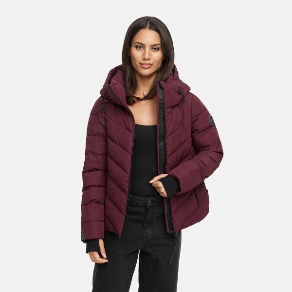Marikoo Samuiaa Damen Herbst Winter Steppjacke Wine Größe XL - Gr. 42
