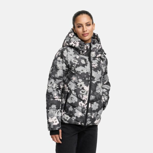 Marikoo Samuiaa Damen Herbst Winter Steppjacke Dark Flower Größe XS - Gr. 34