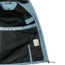Navahoo Schmatzibaer lange Damen Winter Steppjacke Powder Blue Größe M - Gr. 38