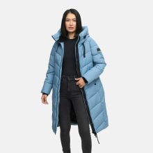 Navahoo Schmatzibaer lange Damen Winter Steppjacke Powder Blue Größe XL - Gr. 42