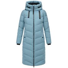 Navahoo Schmatzibaer lange Damen Winter Steppjacke Powder Blue Größe XXL - Gr. 44