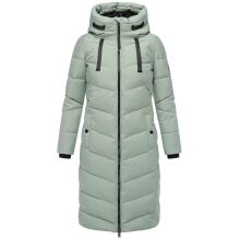 Navahoo Schmatzibaer lange Damen Winter Steppjacke Smokey Mint Größe L - Gr. 40