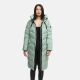 Navahoo Schmatzibaer lange Damen Winter Steppjacke Smokey Mint Größe L - Gr. 40