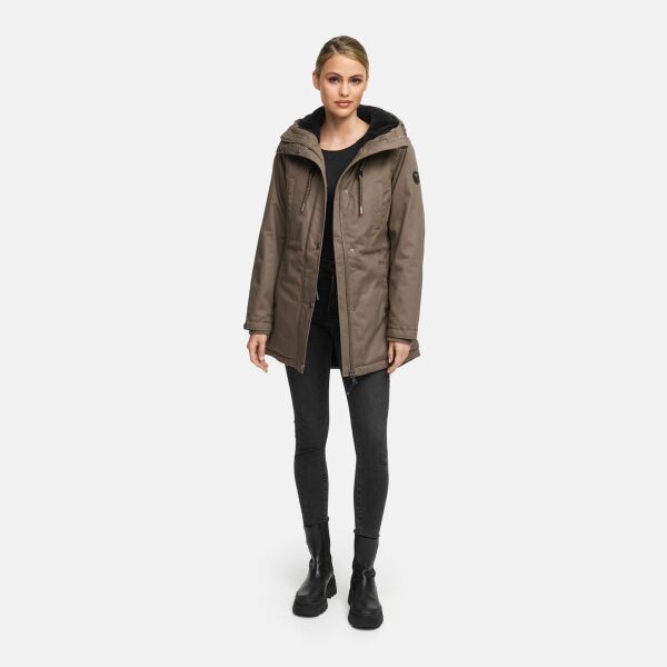Navahoo Winterfunke Damen Winterjacke Stone Brown Größe M - Gr. 38