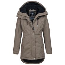 Navahoo Winterfunke Damen Winterjacke Stone Brown Größe XL - Gr. 42