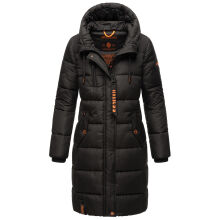 Marikoo Yuikoo lange Damen Winterjacke Schwarz-Größe XXXL - Gr. 46