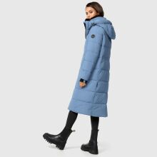 Marikoo Zuraraa lange Damen Winter Steppjacke Dusty Blue Größe M - Gr. 38