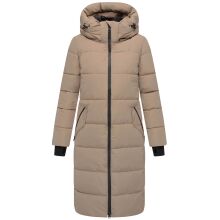 Marikoo Zuraraa lange Damen Winter Steppjacke Taupe Grey Größe XS - Gr. 34