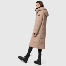Marikoo Zuraraa lange Damen Winter Steppjacke Taupe Grey Größe S - Gr. 36