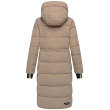 Marikoo Zuraraa lange Damen Winter Steppjacke Taupe Grey Größe S - Gr. 36