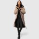 Marikoo Zuraraa lange Damen Winter Steppjacke Taupe Grey Größe S - Gr. 36