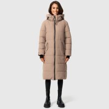 Marikoo Zuraraa lange Damen Winter Steppjacke Taupe Grey Größe L - Gr. 40