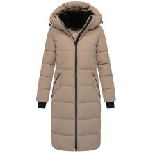 Marikoo Zuraraa lange Damen Winter Steppjacke Taupe Grey Größe L - Gr. 40