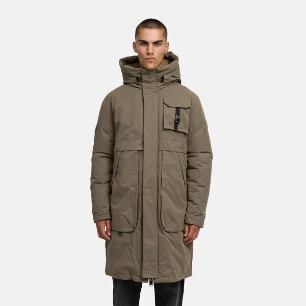 Stone Harbour Herren Winter Jacke Outdoor Parka Mantel Warm gefüttert lang Stone Brown Größe S - Gr. S