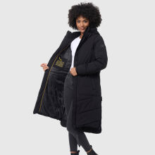 Marikoo Benikoo Damen lange Winterjacke Schwarz-Größe XS - Gr. 34