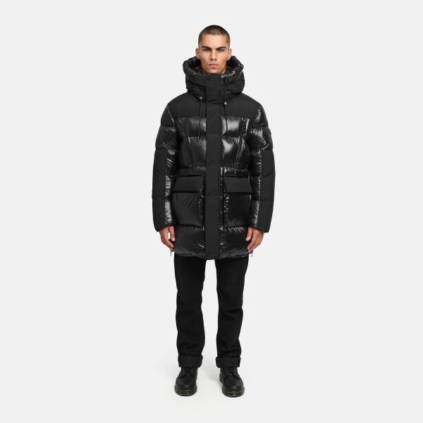 Stone Harbour Nelioon Herren Winter Steppjacke Glanz Optik Schwarz Größe S - Gr.S