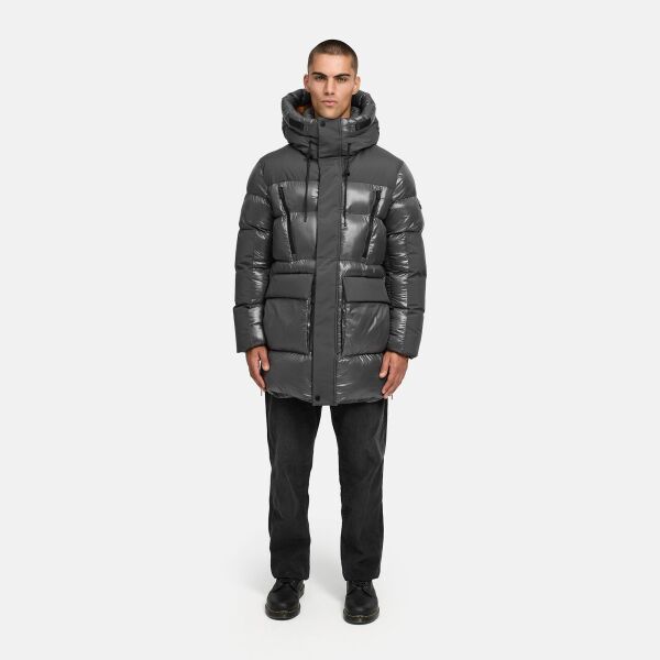 Stone Harbour Nelioon Herren Winter Steppjacke Glanz Optik Anthrazit Größe L - Gr.L