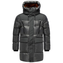 Stone Harbour Nelioon Herren Winter Steppjacke Glanz Optik Anthrazit Größe XXXL - Gr.3XL