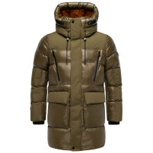 Stone Harbour Nelioon Herren Winter Steppjacke Glanz Optik Khaki Größe XXXL - Gr.3XL