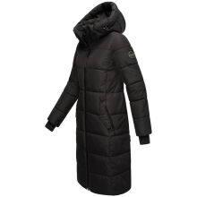 Marikoo Zuraraa lange Damen Winter Steppjacke Schwarz Größe XXXL - Gr. 46