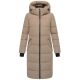 Marikoo Zuraraa lange Damen Winter Steppjacke Taupe Grey Größe XXXL - Gr. 46