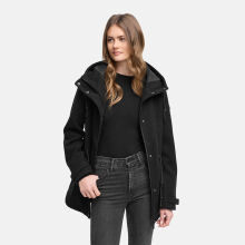 Navahoo Lächelstern Damenjacke in Woll-Optik gefüttert Schwarz Größe XS - Gr.34