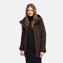 Navahoo Lächelstern Damenjacke in Woll-Optik gefüttert Choco Größe XS - Gr.34
