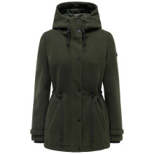 Navahoo Lächelstern Damenjacke in Woll-Optik gefüttert Dark Olive Größe XS - Gr.34