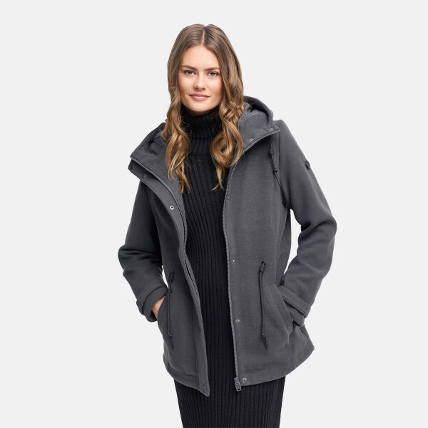 Navahoo Lächelstern Damenjacke in Woll-Optik gefüttert Anthracite Größe XS - Gr.34