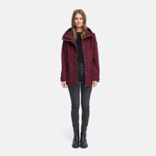 Navahoo Lächelstern Damenjacke in Woll-Optik gefüttert Wine Größe XS - Gr.34