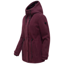 Navahoo Lächelstern Damenjacke in Woll-Optik gefüttert Wine Größe XS - Gr.34