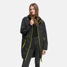 Marikoo Trüffelbonbon Damen Mantel Schwarz Größe M - Gr.38