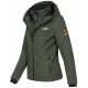 Marikoo Erdbeere Damen Übergangsjacke leicht gefüttert mit Kapuze Olive-Größe 4XL - Gr. 48