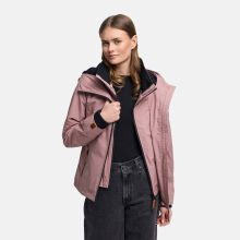 Marikoo Erdbeere Damen Übergangsjacke leicht gefüttert mit Kapuze Mauve-Größe XXL - Gr. 44