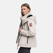 Marikoo Erdbeere Damen Übergangsjacke leicht gefüttert mit Kapuze Bone-Größe 3XL - Gr. 46