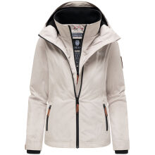 Marikoo Erdbeere Damen Übergangsjacke leicht gefüttert mit Kapuze Bone-Größe 3XL - Gr. 46