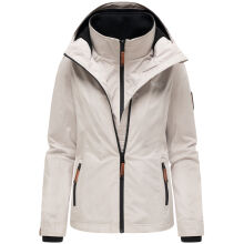 Marikoo Erdbeere Damen Übergangsjacke leicht gefüttert mit Kapuze Bone-Größe 3XL - Gr. 46